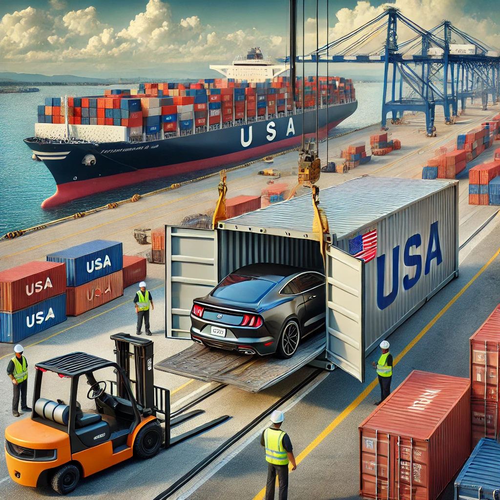 transport auta USA, sprowadzanie auta z USA, import auta z USA